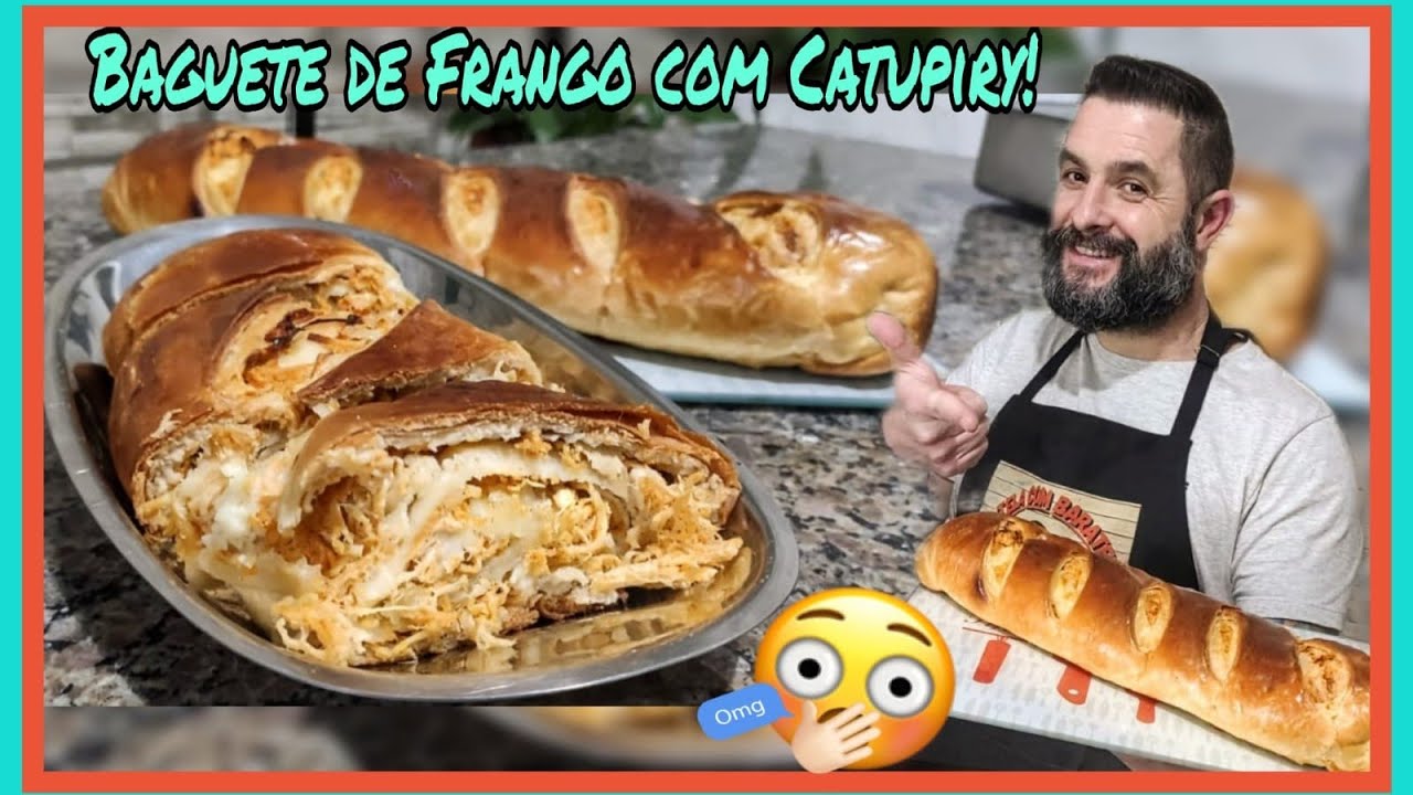 BAGUETE DE FRANGO COM CATUPIRY! [MASSA SEMI FOLHADA] @natelacombaratela4326