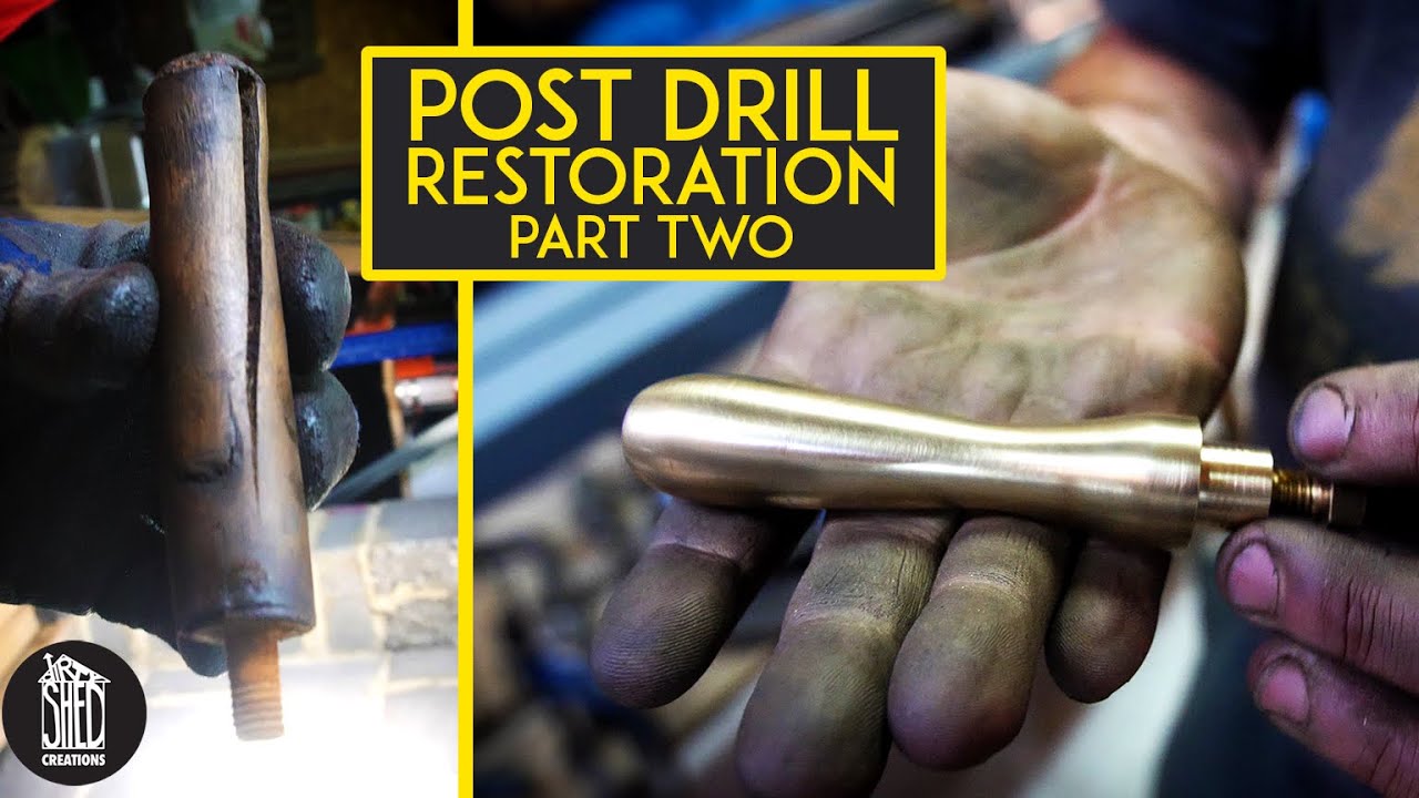 Antique Drill Press RESTORATION - Part 2, machining a NEW BRASS HANDLE