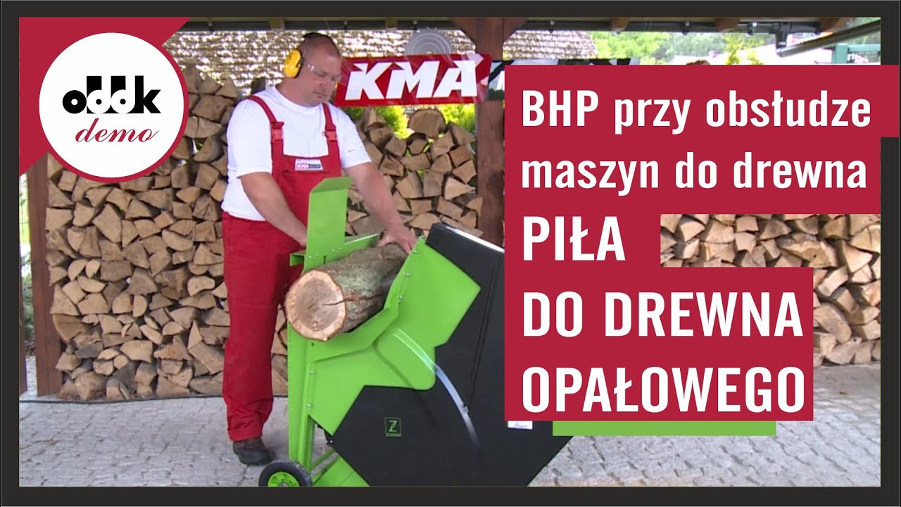 BHP przy obsłudze maszyn do drewna. Piła do drewna opałowego