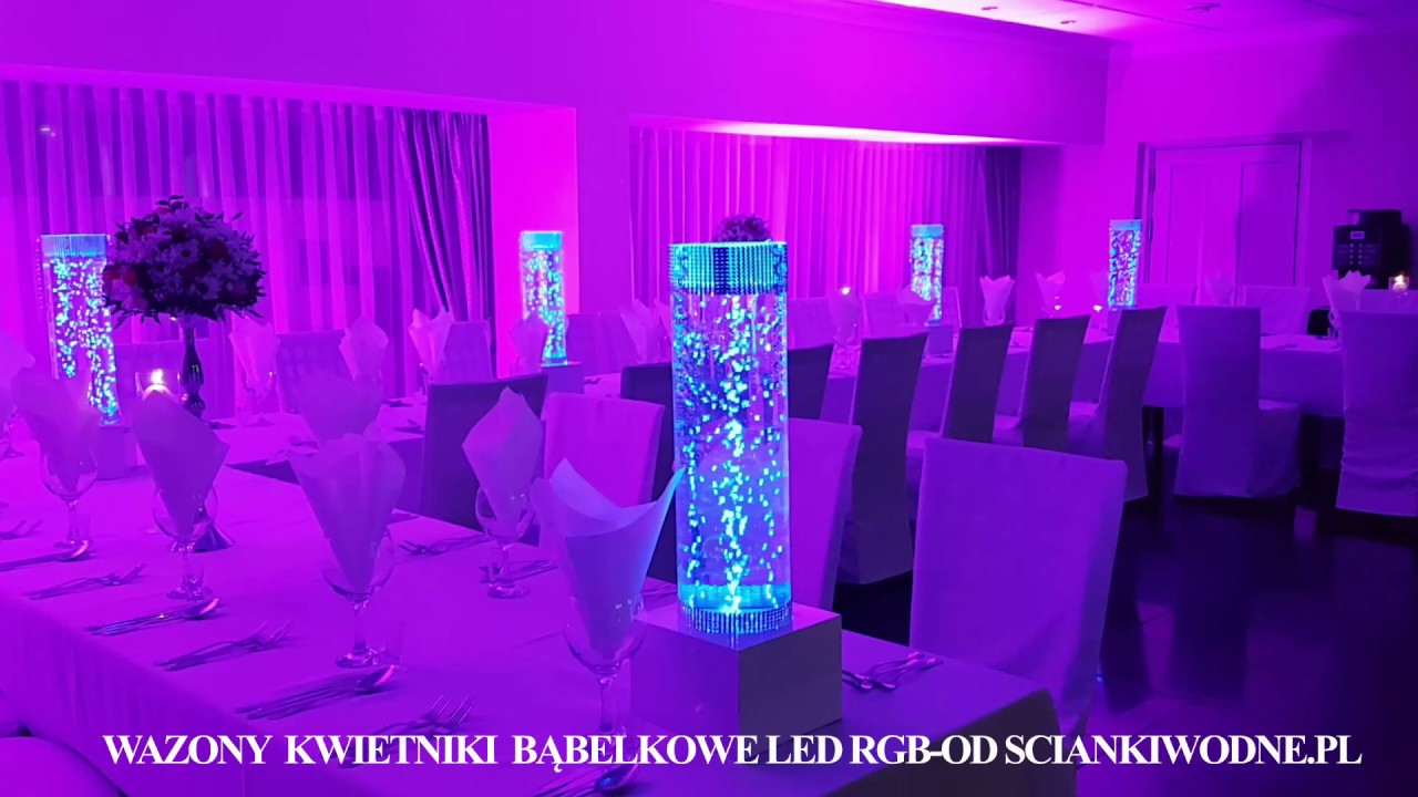 Kwietniki Wazony Bąbelkowe led- Na stoły Weselne