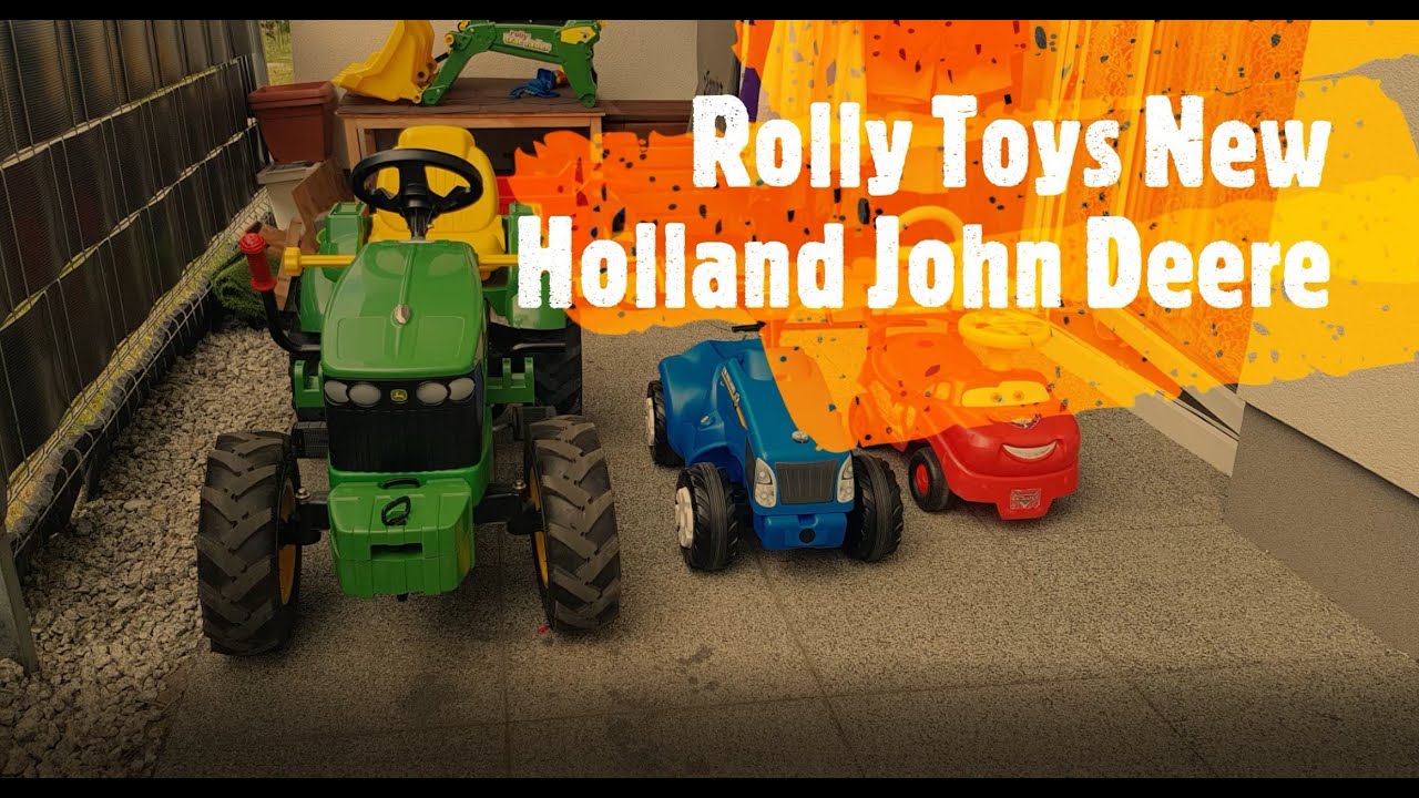 Pojazdy Rolly Toys John Deere gumowe koła, New Holland jeździk