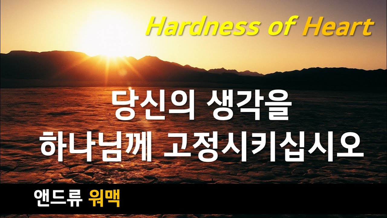마음의 굳어짐8 | 앤드류워맥