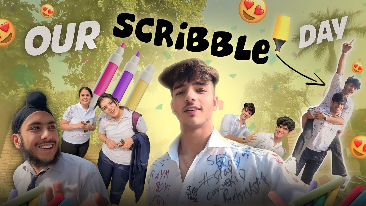 SCHOOL KA AAKHRI DIN 🏫🥹 | SCRIBBLE DAY ✍🏻🧑🏻‍🏫 | @tarun_kinra @tarunkinragaming