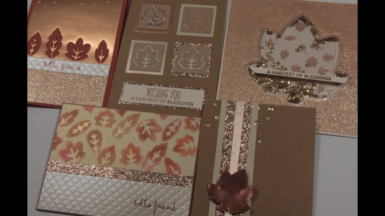 5 Cards - Tonic Studios Kit Number 12 - Hello Autumn