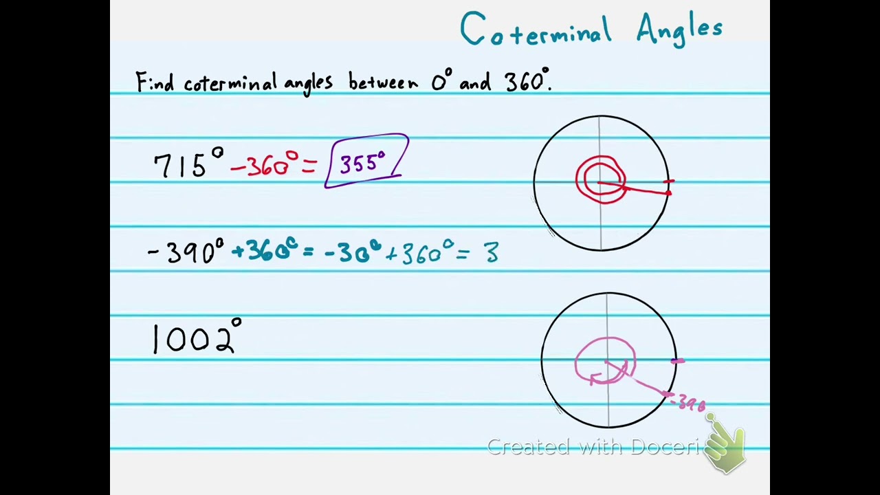 Coterminal Angles - Degrees