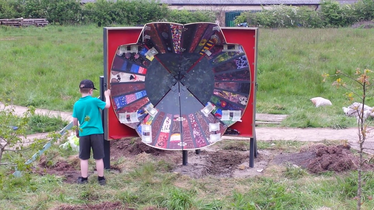 Ystruth School open air Theatre set / pop up book project 2019