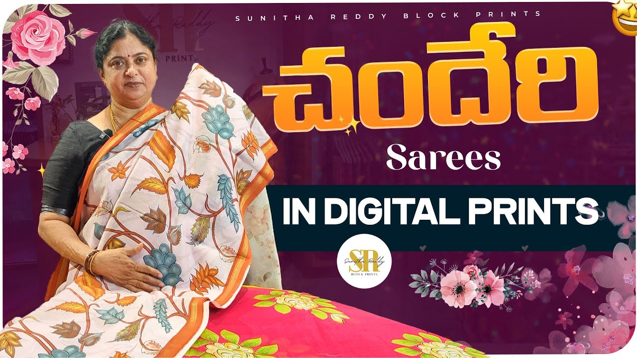 Stunning Chanderi Digital Print Sarees | By Sunitha Reddy Sarees Hyderabad SR1819