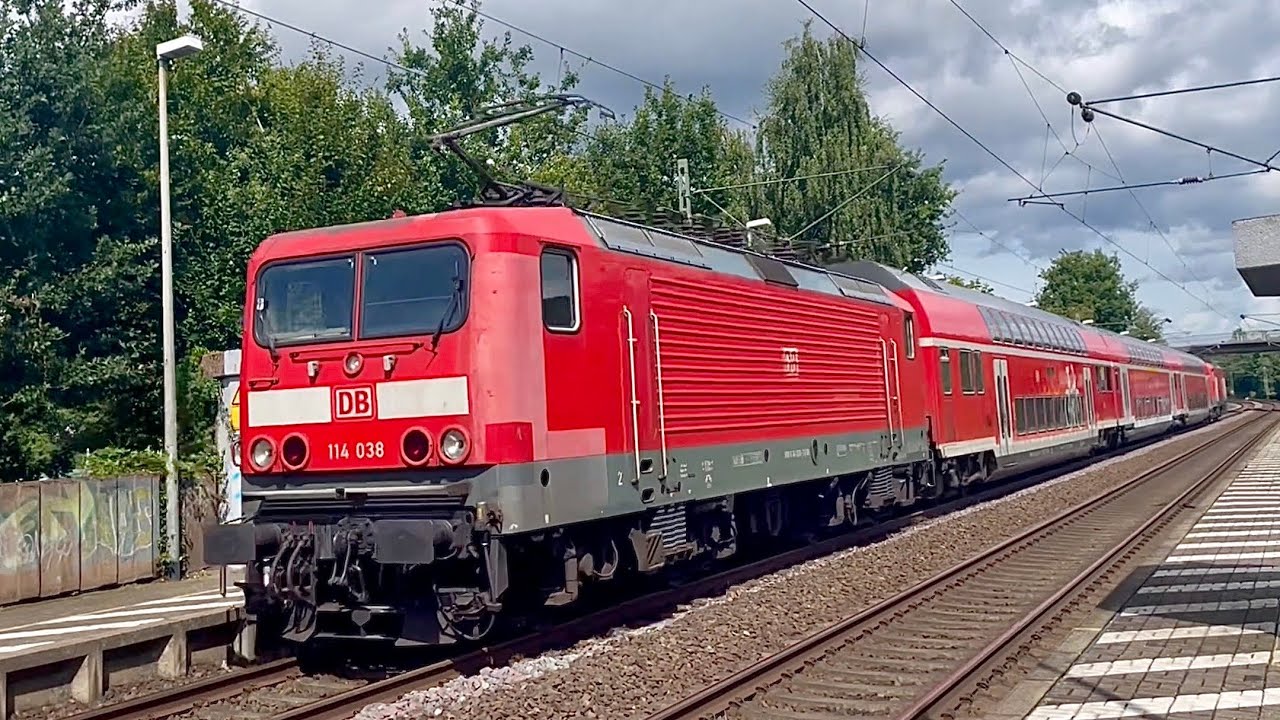 Dosto-Sandwich mit 2x Br114 am RE 50 | Trainspotting Gelnhausen Haitz-Höchst #1 