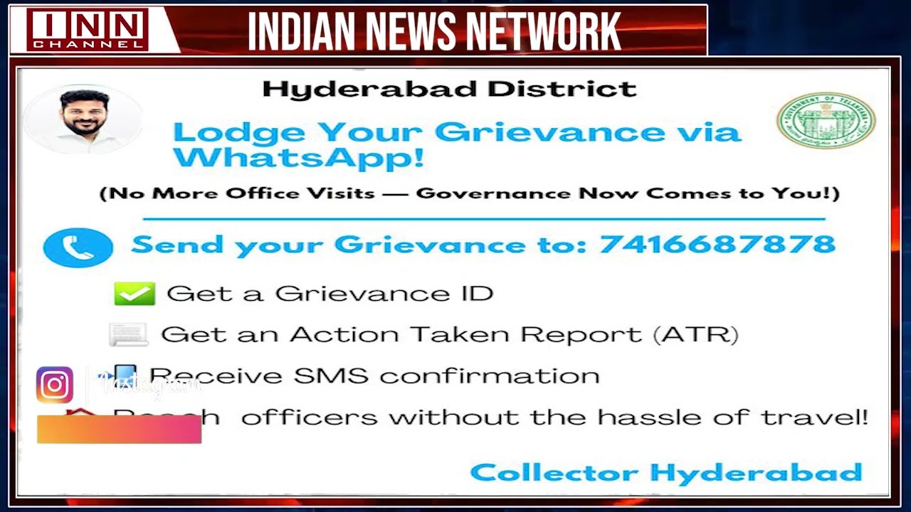 Now, Solutions To Public Complaints Only A WhatsApp Message Away In Hyderabad