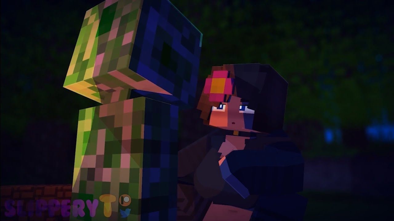 [4K] Jenny x Creeper [SlipperyT] Minecraft Parody Animation