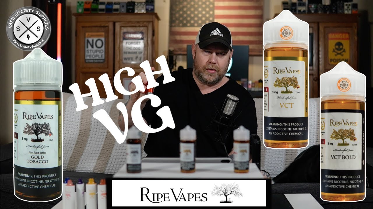 Жидкость для электронных сигарет Ripe Vapes Tobacco &ndash; линия с высоким содержанием глицерина