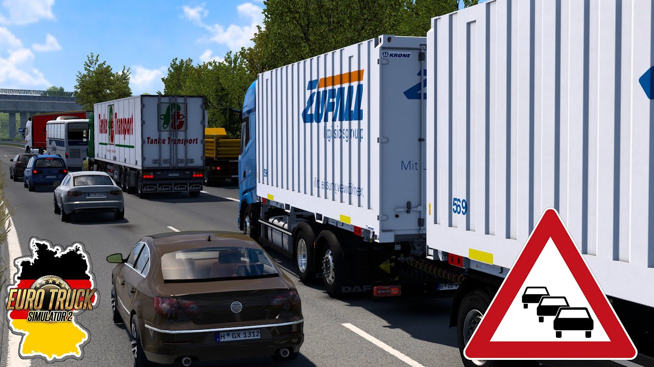 ETS2 Rhein-Ruhr: STAU und viel Verkehr auf der Autobahn [2714] EURO TRUCK SIMULATOR 2