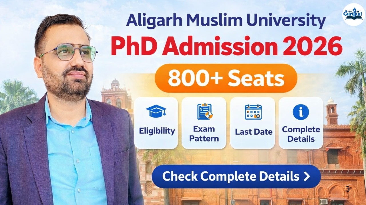 AMU PhD Admission 2026 | 800+ Seats 😲 Eligibility, Entrance Exam & Last Date | Complete Guide