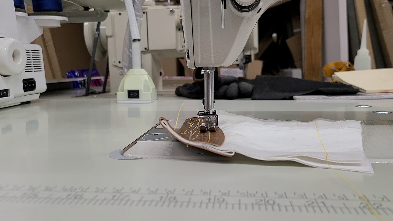 Juki DDL-8700H one stitch at a time.