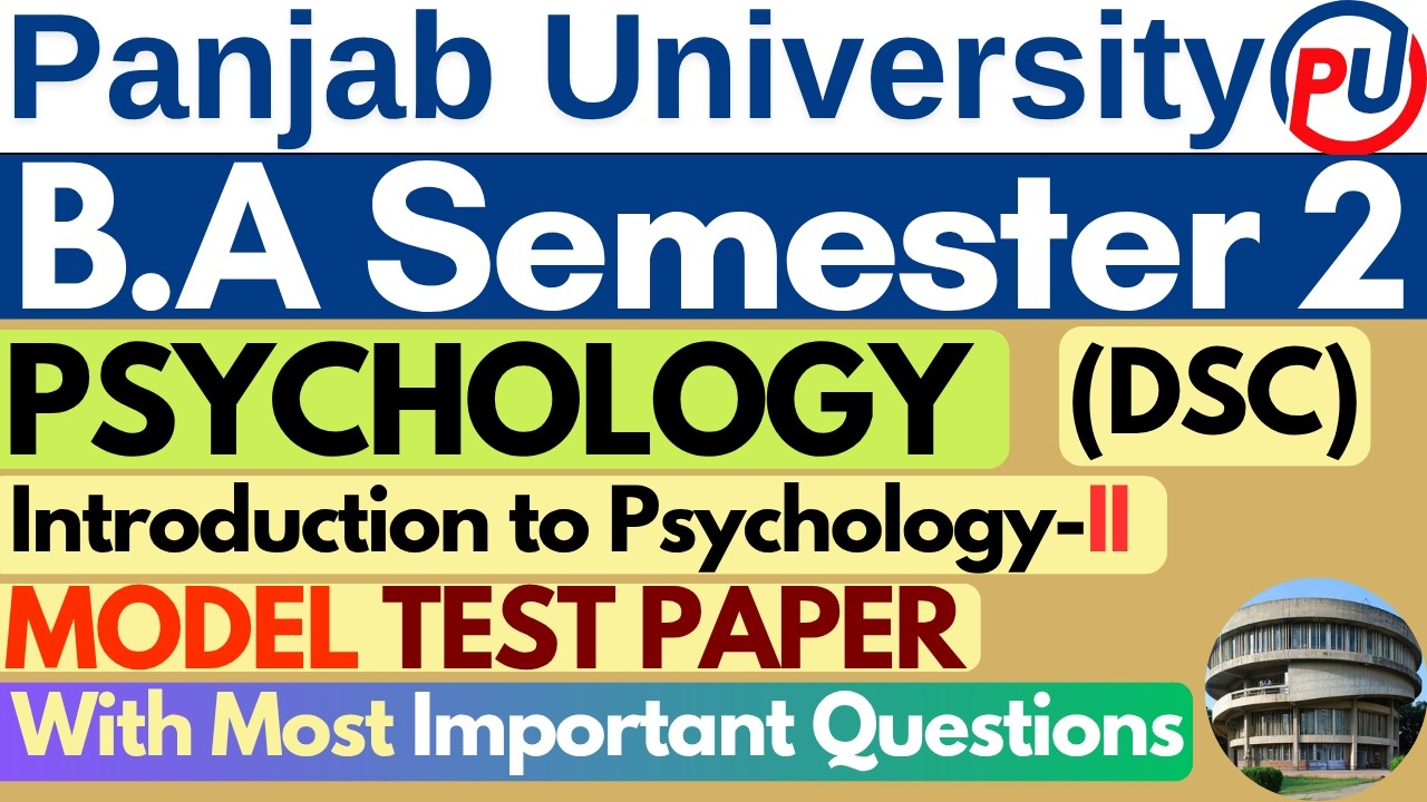 Introduction to Psychology | BA Sem 2 Psychology | Psychology BA Sem 2 | Psychology Syllabus