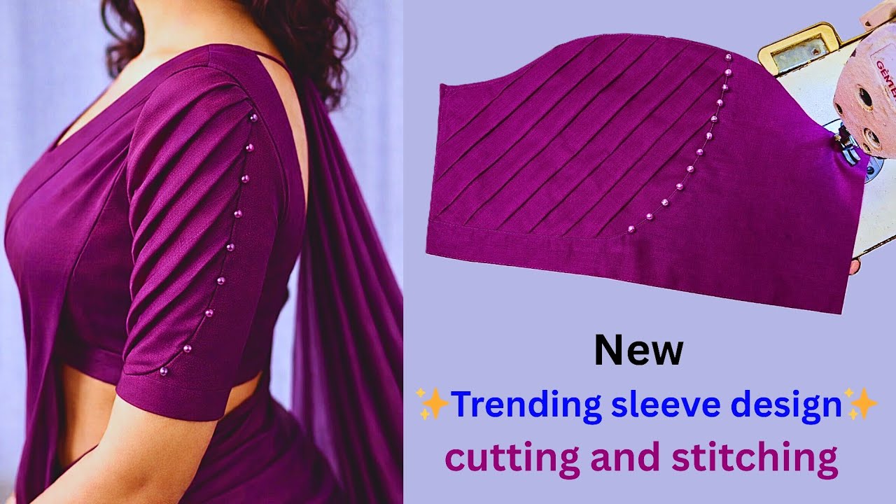 Trending sleeve design cutting & stitching✂️ | blouse sleeves design| बाजू का डिजाइन sleeves design