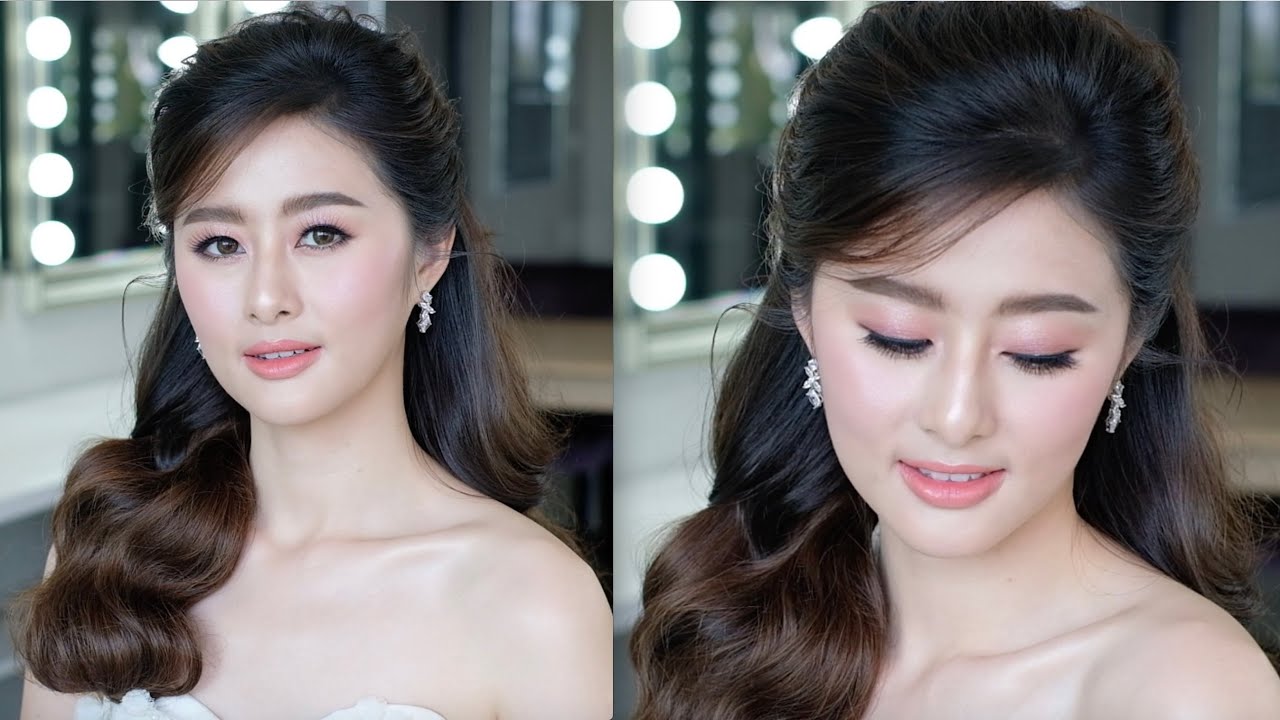 Amazing Fringe Hairstyle,  Sweet Bridal Hairstyle Tutorial ทรงผมเจ้าสาวแบบฟุ้งๆ หวานๆ โดย ครูหญิง