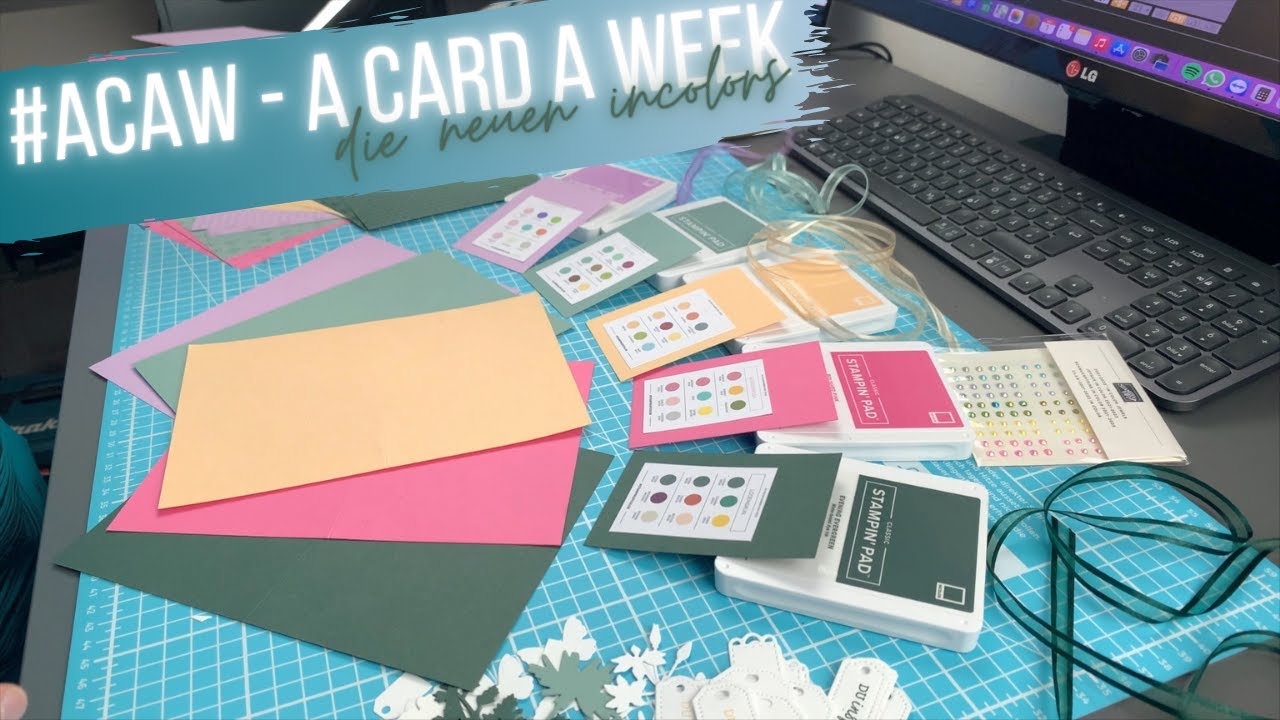 5 neue Farben bei Stampin' Up!  InColors und andere neue Produkte Jahreskatalog 2021/2022  5 Karten