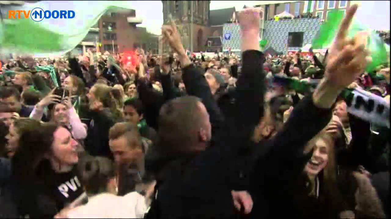 Grote Markt op zn kop na winst FC Groningen - RTV Noord