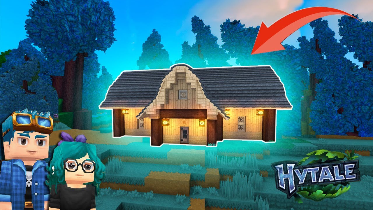 CONSTRUIMOS NOSSA CASA NO BIOMA MAIS BONITO DE HYTALE!