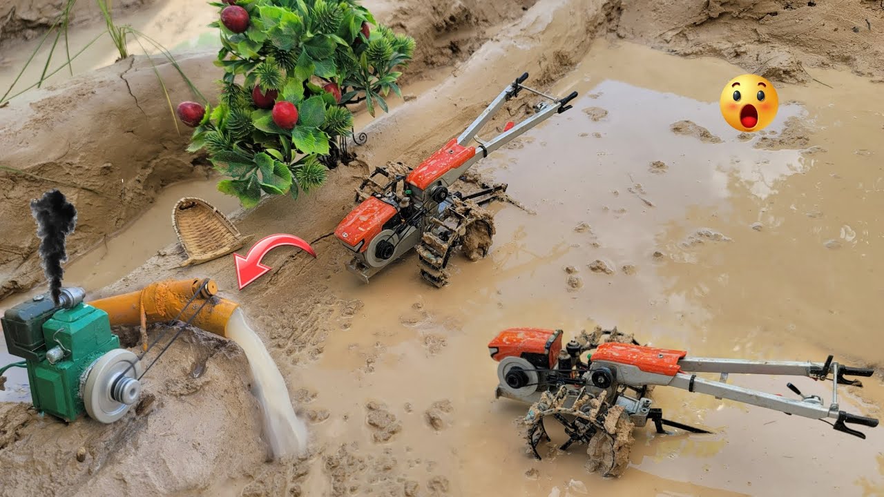 diy mini Traktor Power tiller video power tiller trolley kubota Diesel engine | tractor water pump