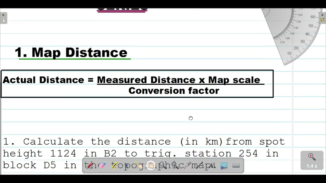 MAPWORK CALCULATIONS | CALCULATING MAP DISTANCE FROM THE TOPOGRAPHIC AND ORTHOPHOTO MAP| MADE SIMPLE