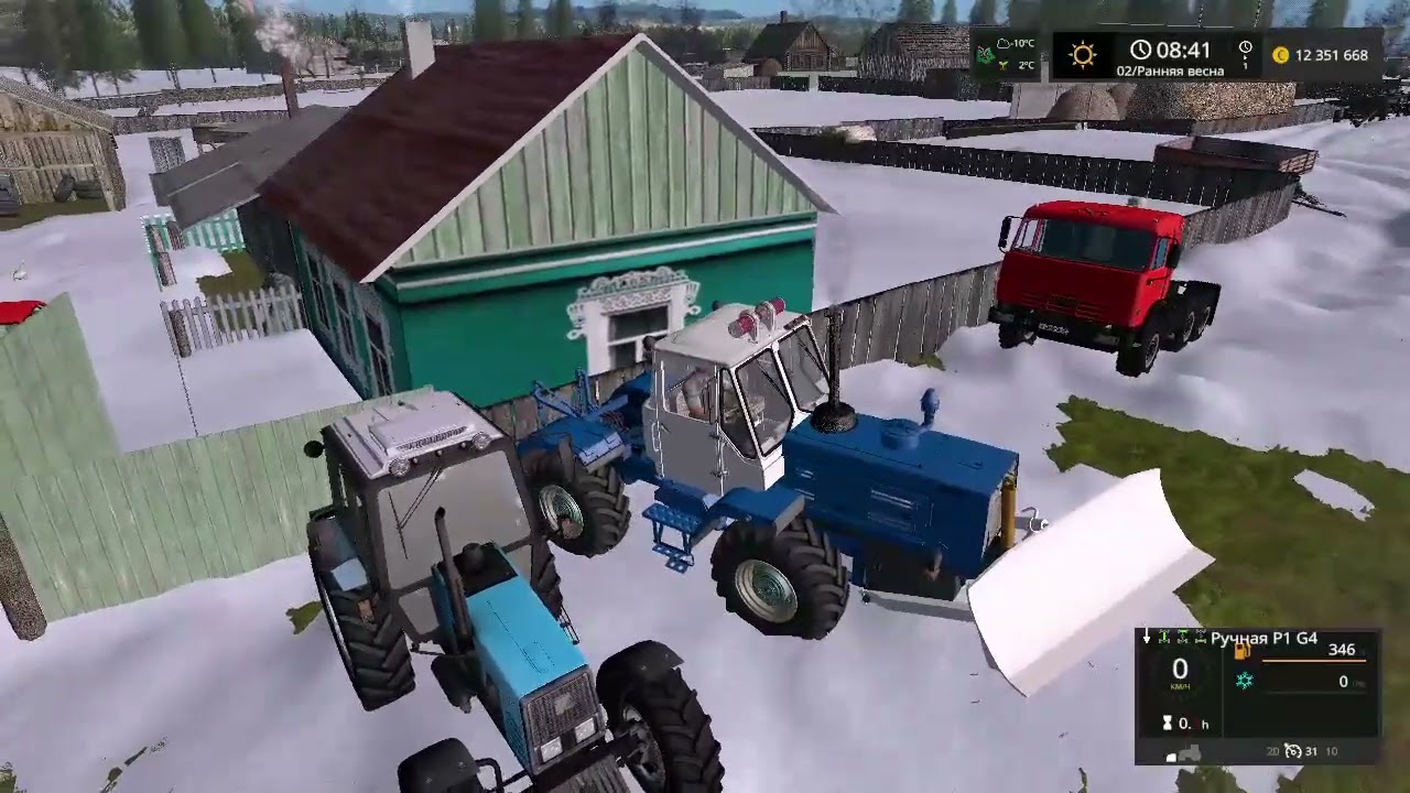 (РП) ЧИЩУ СНЕГ ВОЗЛЕ ДОМА FARMING SIMULATOR 17