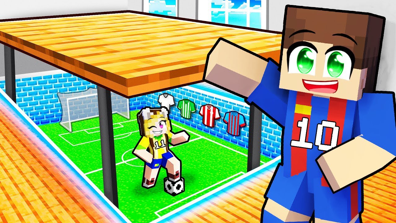 Am Construit un TEREN de *FOTBAL* SECRET in Minecraft...