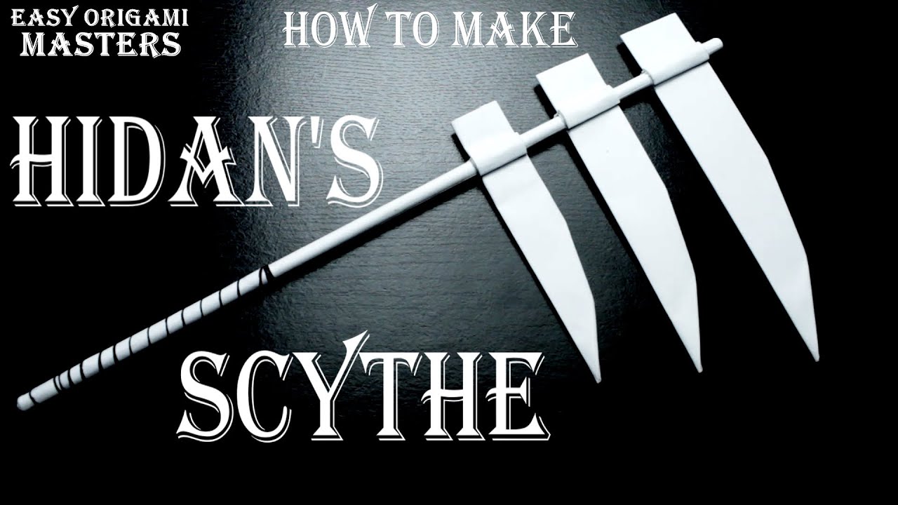 How to make Hidan's Scythe from paper. (Easy Origami Masters)