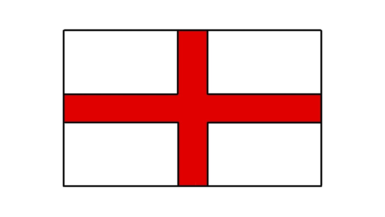 Cara Menggambar Bendera Inggris / England