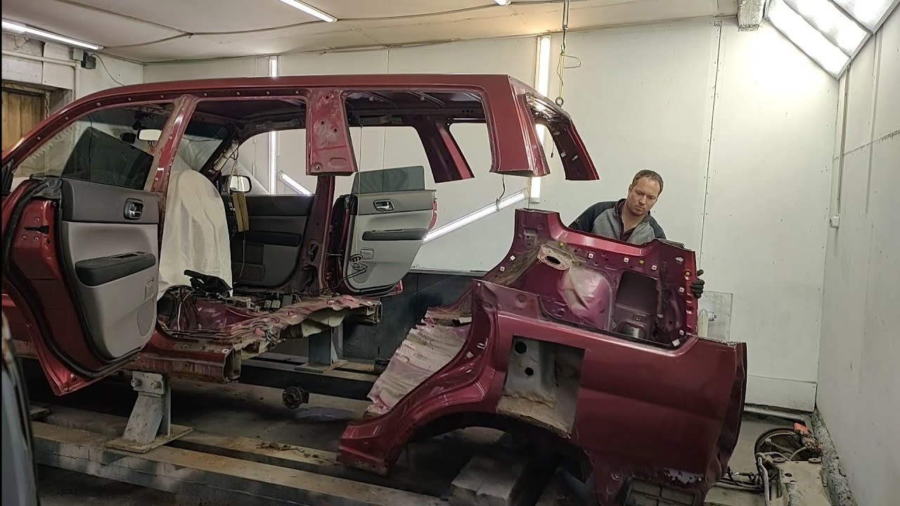 Subaru forester SG5, замена задней части кузова!
