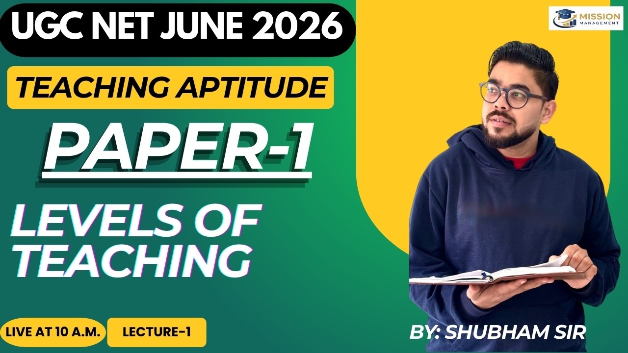 UGC NET June 2026 Teaching Aptitude | Complete Paper 1 Series | Lecture 1 By Shubham Sir