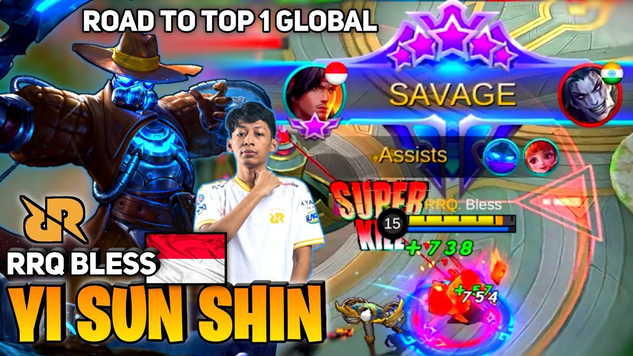 19 Kills! SAVAGE [Top Global Yi Sun Shin] By RRQ Bless --Mobile Legend