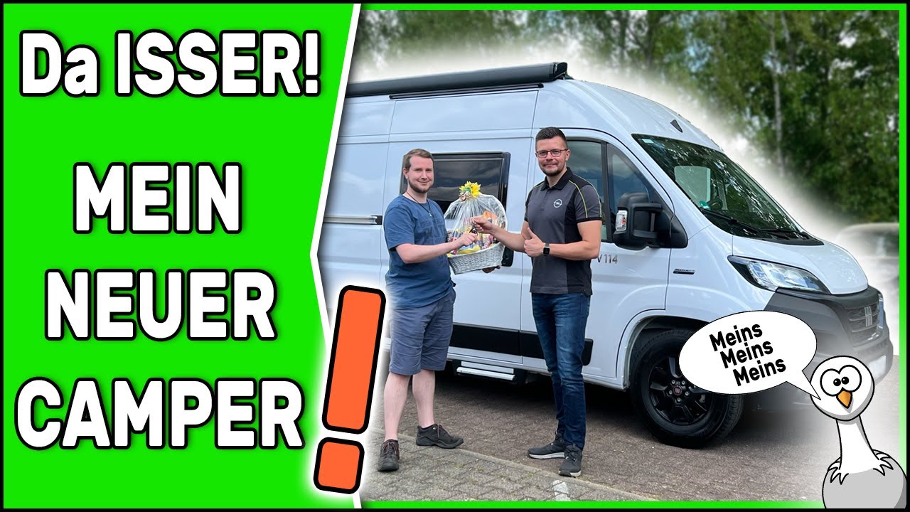 Da ISSER!! 🚐 Vlog #1 | DIE ABHOLUNG meines CAMPERS bei Autohaus Zimpel | Challenger V114 Start