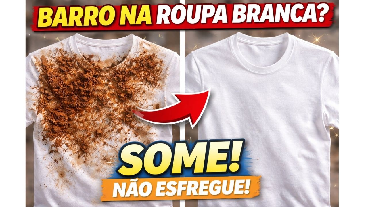 Roupa Branca Suja de BARRO? Essa Mancha SOME!