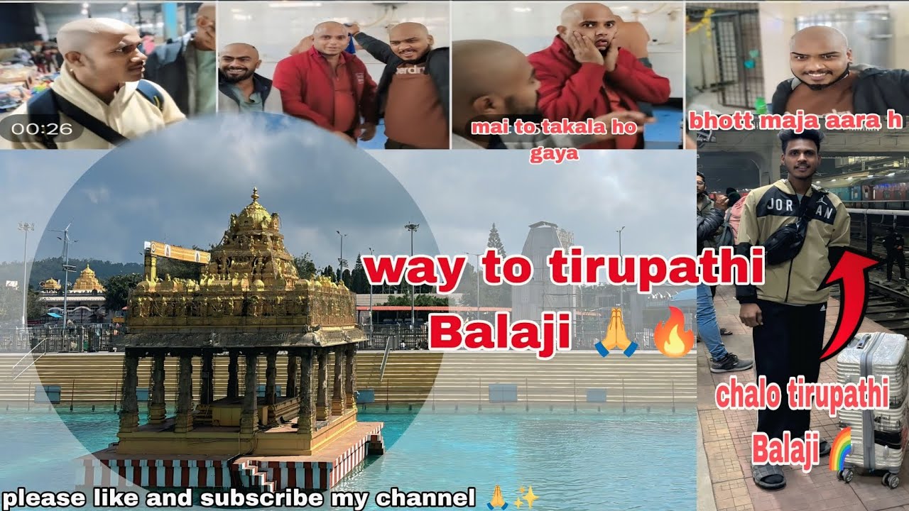 Way to tirupathi Balaji temple 🙏🔥 ( part 1)  all friends full Masti in Balaji 