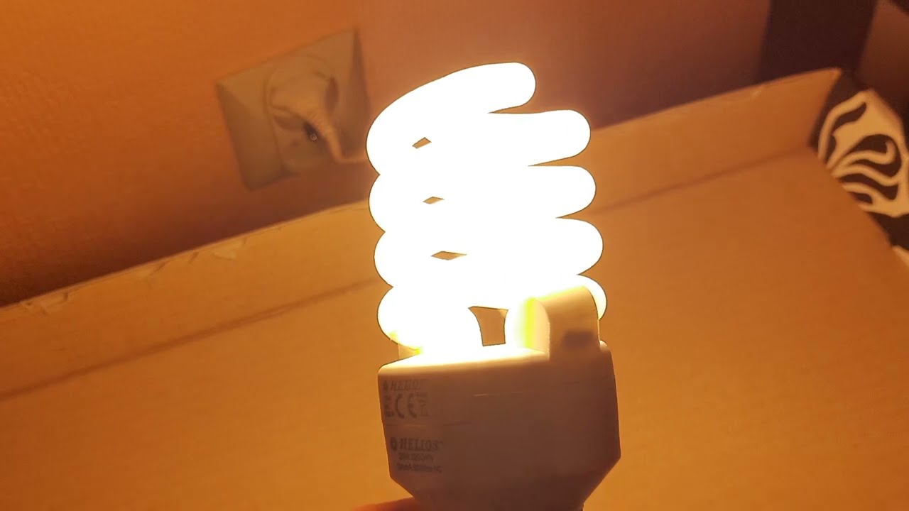 Compact fluorescent lamp Helios cfl 20w construction 2008s E14 E27 Light lamp
