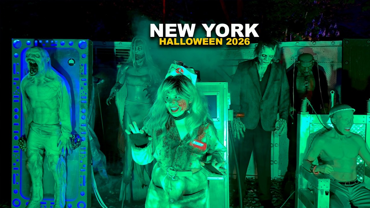 NYC's BEST Halloween Decorations & Animatronics | Twisted Trails 2026 Staten Island Full Walkthrough