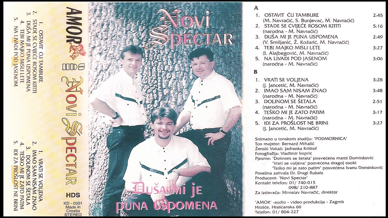 Novi Spectar - Duša mi je puna uspomena (album 1997)