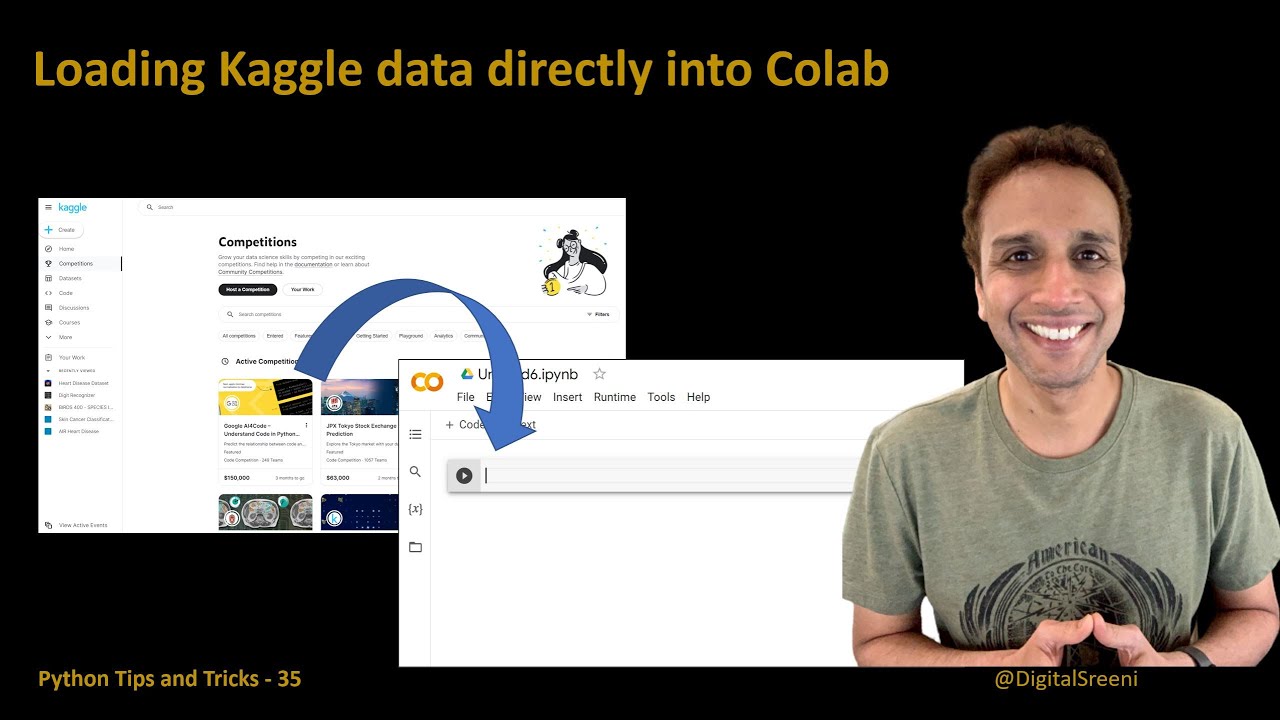 Загрузка данных Kaggle напрямую в Google Colab