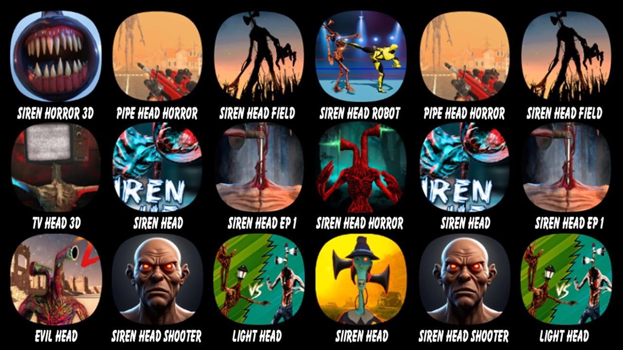 Siren Horror Game 3D, Pipe head Horror City, Siren Head Field, Siren Head Robot 3D...