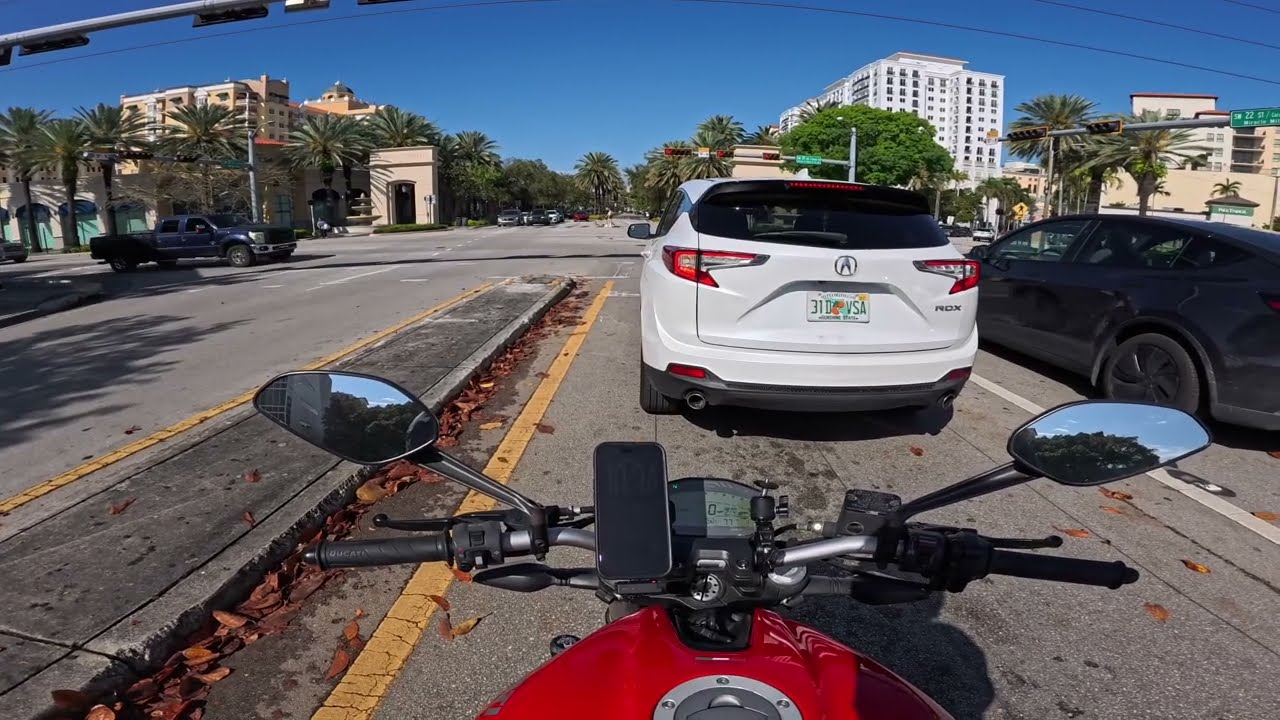 Chill Miami Morning Ride | Ducati Monster 821 | Raw Sound