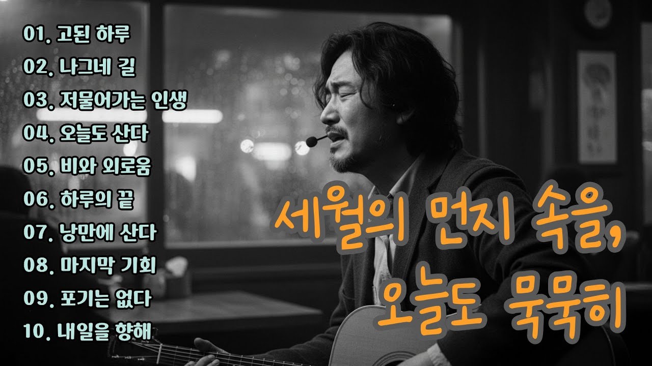 🌙  친구야, 세월을 먼지 속을 오늘도 묵묵히 My Friend, Still Walking Quietly | 🎵 중년 감성 발라드 명곡 10곡