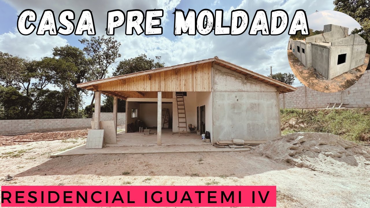 Casa pré moldada - Começando o acabamento