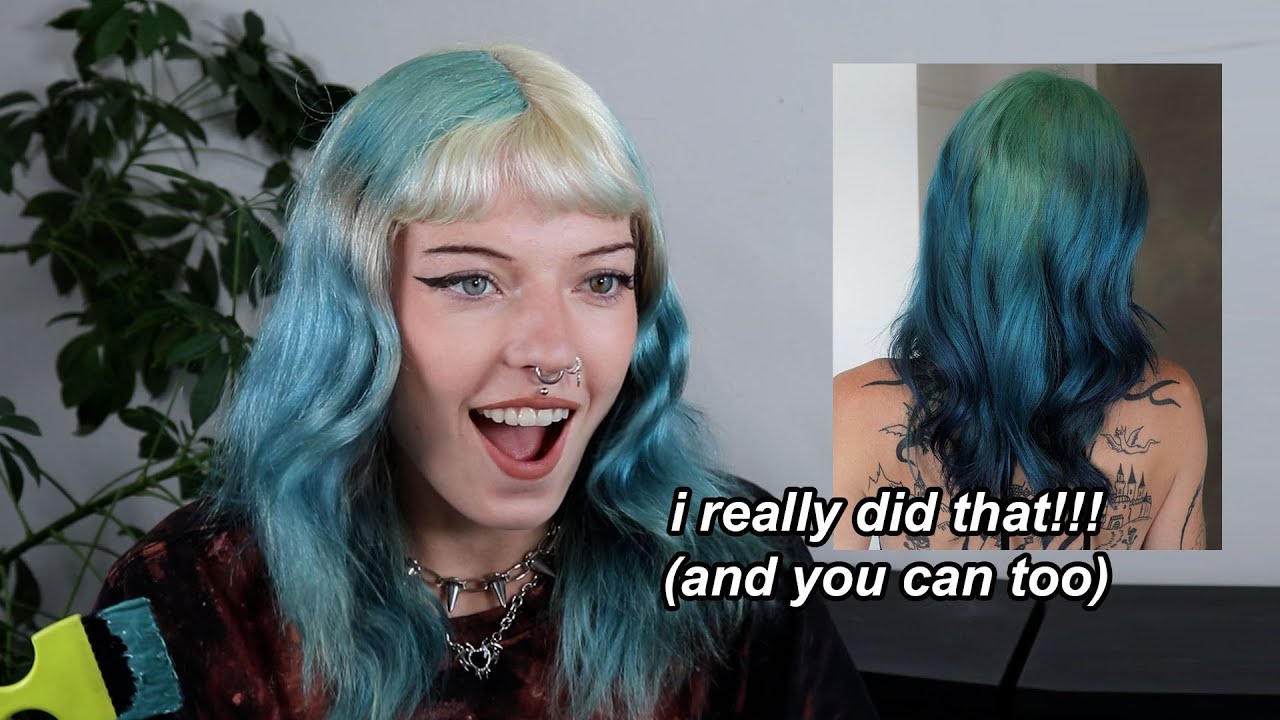 i think I just dyed my hair the best color ever?? (& gave myself tiny baby bangs)
