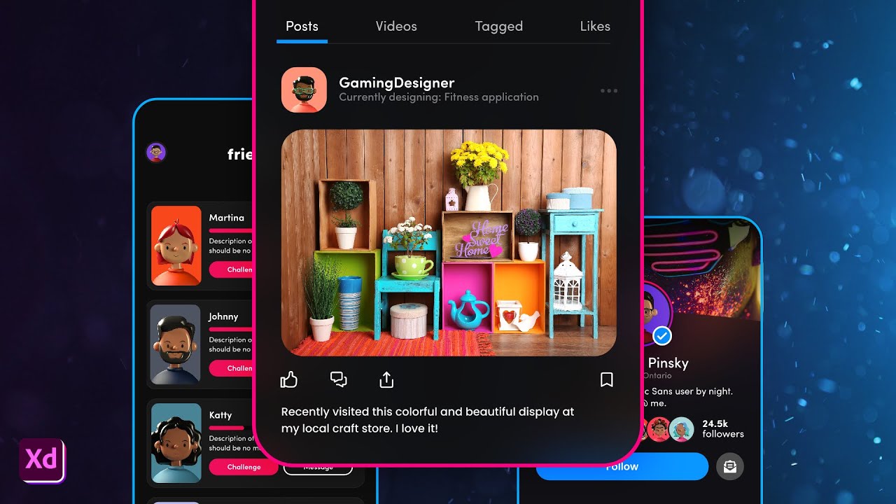 Design Social Cards in Adobe XD using Scroll Groups (Part 2)