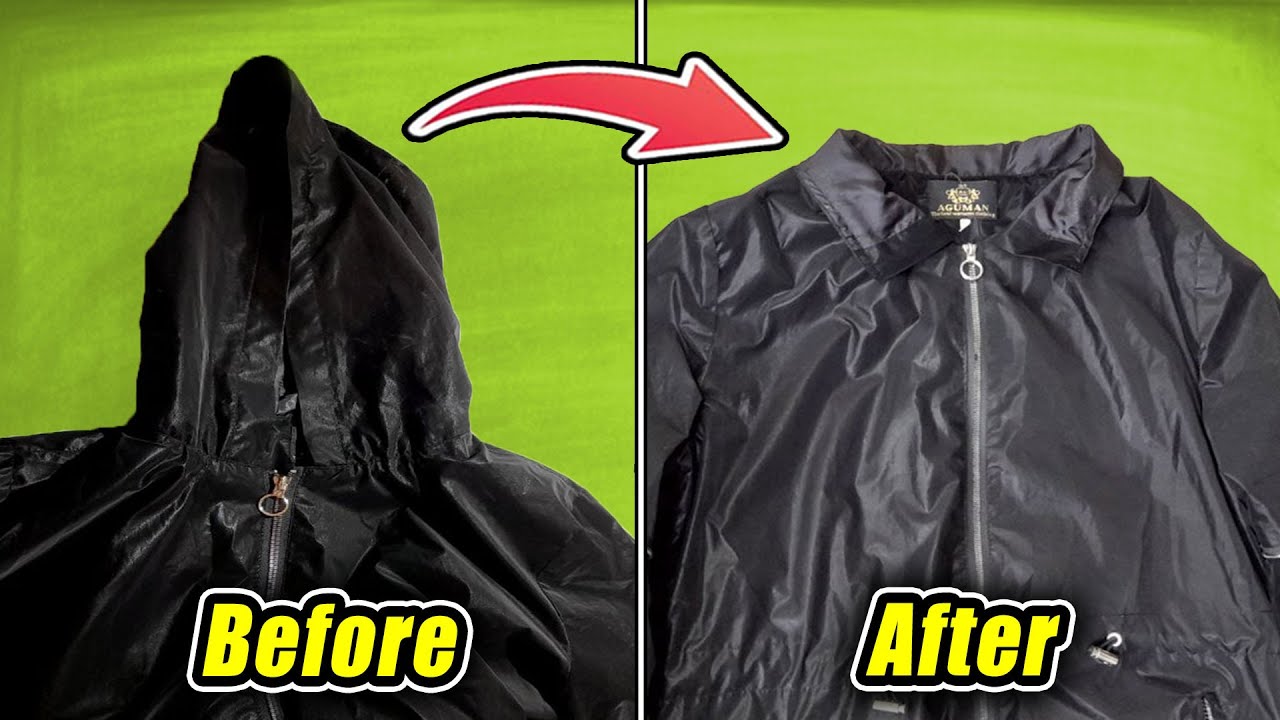 Cut the hood of the jacket and make it into a collar / convert a jacket hood to a collar