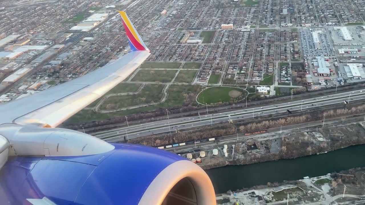Southwest Airlines 737-800 Takeoff from Chicago Midway