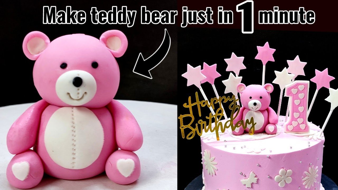 Teddy making with fondant easy tutorial cake land alappuzha,rijusahib