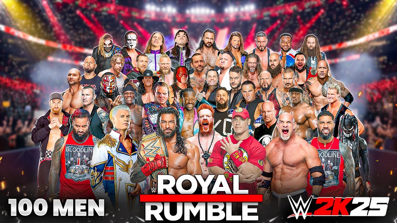 100-Men Royal Rumble Match | WWE 2K25 Extreme Simulation